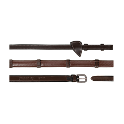 Rênes Caoutchouc 1/2 Avec 7 Arretoirs Dy'on Marron