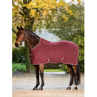 Couverture Polaire Monogramme Arika LeMieux Bordeaux Couverture Polaire Monogramme Arika LeMieux Bordeaux