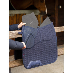 Tapis amortisseur LeMieux dressage square ProSorb 2 Poches Marine Bleu marine