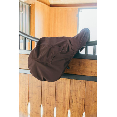 Housse de Selle avec plaque en or Kentucky Marron
