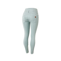 Pantalon d'équitation taille haute Tara silicone fond intégral femme Horze Aqua grey Bleu