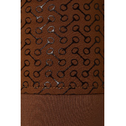 Pantalon d'équitation taille haute Tara silicone fond intégral femme Horze Marron foncé