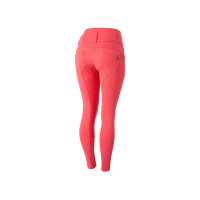 Pantalon d'équitation taille haute Tara silicone fond intégral femme Horze Rouge red