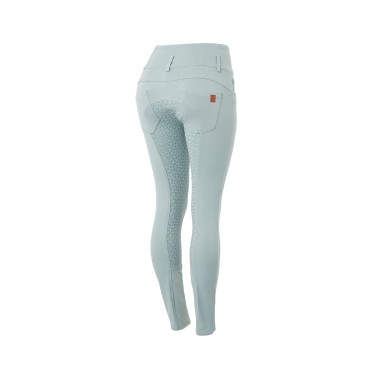 Pantalon d'équitation taille haute Tara silicone fond intégral femme Horze Bleu argent