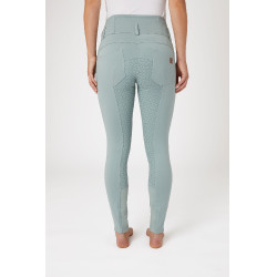 Pantalon d'équitation taille haute Tara silicone fond intégral femme Horze Bleu argent