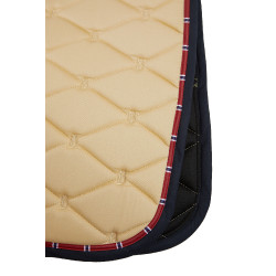 Tapis de selle mixte B Vertigo Amory avec monogramme brodé B Vertigo Teck beige Jaune