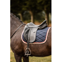 Tapis de selle de dressage B Vertigo Amory avec monogramme brodé Marine foncé Bleu