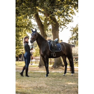 Tapis de selle de dressage Horze Geneva avec fausse fourrure Tapis de selle de dressage Horze Geneva avec fausse fourrure