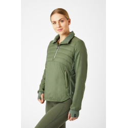 Anorak hybride Horze Annika, femme Vert olive Anorak hybride Horze Annika, femme Vert olive