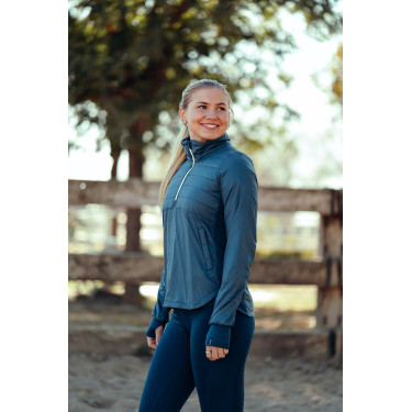 Anorak hybride Horze Annika, femme Bleu étang
