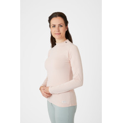 Haut d'entraînement Horze Gabriela pour femme avec protection anti-UV Rose pêche Beige