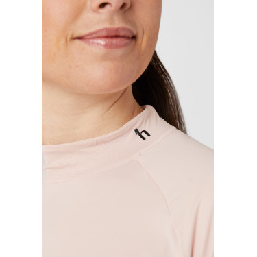 Haut d'entraînement Horze Gabriela pour femme avec protection anti-UV Rose pêche Beige