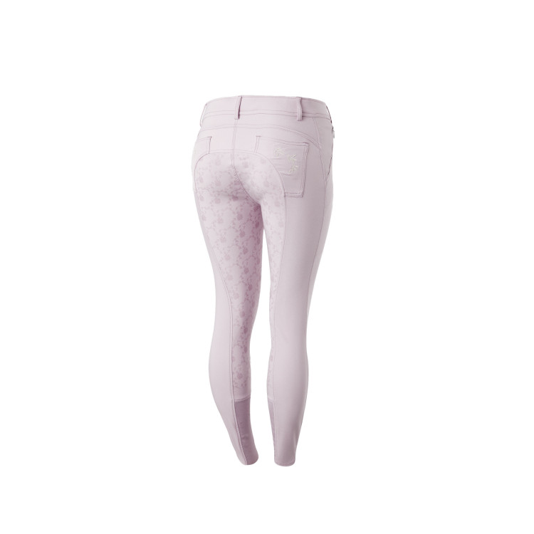 Pantalon d'équitation fond intégral Horze Kaitlin pour femme avec déco florale Pantalon d'équitation fond intégral Horze Kaitlin pour femme avec déco florale