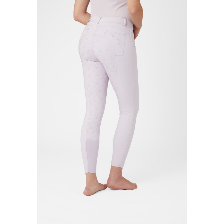 Pantalon d'équitation fond intégral Horze Kaitlin pour femme avec déco florale Pantalon d'équitation fond intégral Horze Kaitlin pour femme avec déco florale