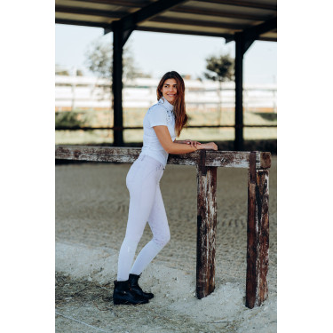 Pantalon d'équitation fond intégral Horze Kaitlin pour femme avec déco florale Pantalon d'équitation fond intégral Horze Kaitlin pour femme avec déco florale