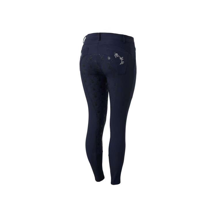 Pantalon d'équitation fond intégral Horze Kaitlin pour femme avec déco florale