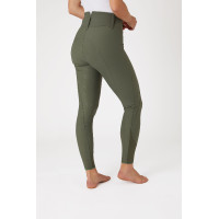 Pantalon d'équitation Horze Indira taille haute fond intégral femme Vert kaki beetle Pantalon d'équitation Horze Indira taille haute fond intégral femme Vert kaki beetle