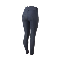 Pantalon d'équitation Horze Indira taille haute fond intégral femme Bleu encre