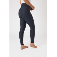 Pantalon d'équitation Horze Indira taille haute fond intégral femme Bleu encre