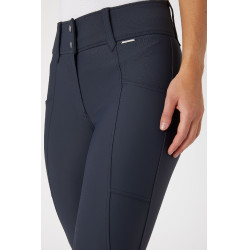 Pantalon d'équitation Horze Indira taille haute fond intégral femme Bleu encre Pantalon d'équitation Horze Indira taille haute fond intégral femme Bleu encre