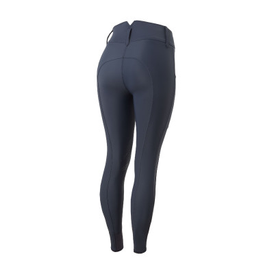 Pantalon d'équitation à basanes Grip taille haute Horze Indira femme Bleu encre