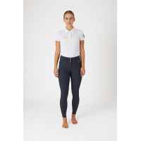 Pantalon d'équitation à basanes Grip taille haute Horze Indira femme Bleu encre