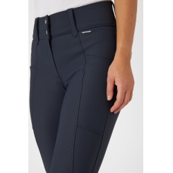 Pantalon d'équitation à basanes Grip taille haute Horze Indira femme Bleu encre