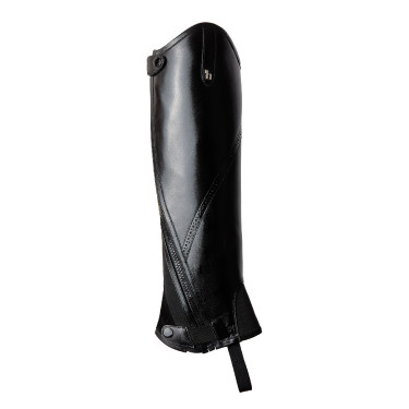 Mini-chaps Horze Wicklow avec perforations fleuries Noir Mini-chaps Horze Wicklow avec perforations fleuries Noir