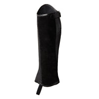 Mini-chaps Horze Wicklow avec perforations fleuries Noir Mini-chaps Horze Wicklow avec perforations fleuries Noir