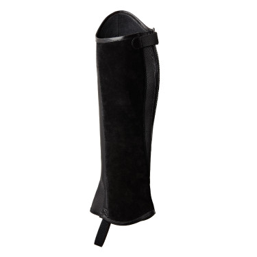 Mini-chaps Horze Wicklow avec perforations fleuries Noir Mini-chaps Horze Wicklow avec perforations fleuries Noir