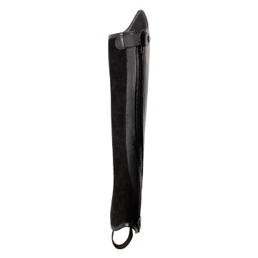 Mini-chaps Horze Wicklow avec perforations fleuries Noir Mini-chaps Horze Wicklow avec perforations fleuries Noir