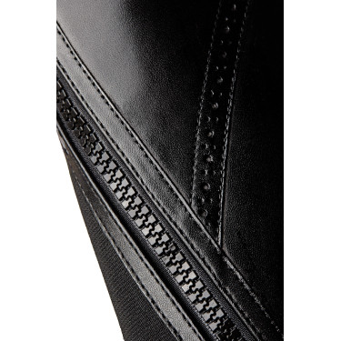 Mini-chaps Horze Wicklow avec perforations fleuries Noir Mini-chaps Horze Wicklow avec perforations fleuries Noir