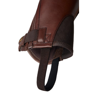 Mini-chaps Horze Wicklow avec perforations fleuries Mini-chaps Horze Wicklow avec perforations fleuries