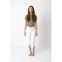 Pantalon d'équitation Horze Felicia fond intégral grip Blanc brillant Pantalon d'équitation Horze Felicia fond intégral grip Blanc brillant