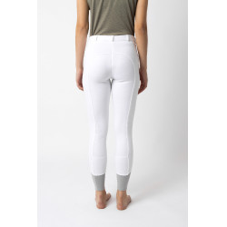 Pantalon d'équitation Horze Felicia fond intégral grip Blanc brillant