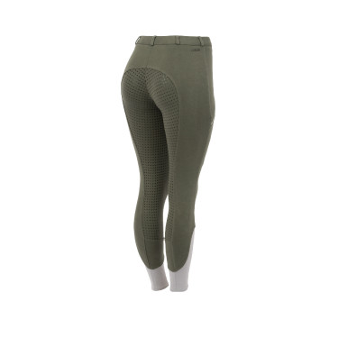 Pantalon d'équitation Horze Felicia fond intégral grip Vert scarabée