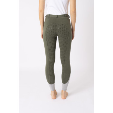 Pantalon d'équitation Horze Felicia fond intégral grip Vert scarabée Pantalon d'équitation Horze Felicia fond intégral grip Vert scarabée