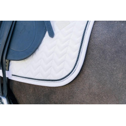 Tapis de selle Metal Chain Dressage Kentucky Blanc