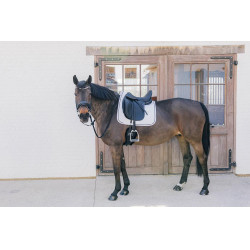 Tapis de selle Metal Chain Dressage Kentucky Blanc