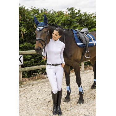Polo Equithème Mesh manches longues coupe cintrée Polo Equithème Mesh manches longues coupe cintrée