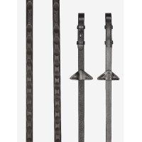 Rênes Magna Grip Rubber LeMieux Marron / argenté