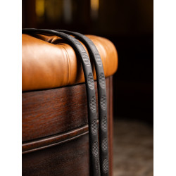 Rênes Magna Grip Rubber LeMieux Marron / argenté Rênes Magna Grip Rubber LeMieux Marron / argenté