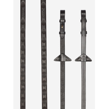 Rênes Magna Grip Rubber LeMieux Marron / laiton