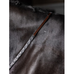 Rênes Magna Grip Rubber LeMieux Havane / laiton Marron