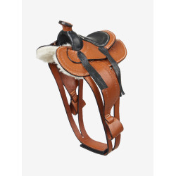 Selle Western tan pour jouet Mini Poney LeMieux