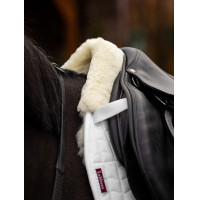 Tapis de selle LeMieux Square mixte doublé sur la moitié en Merino+ Blanc / naturel Tapis de selle LeMieux Square mixte doublé sur la moitié en Merino+ Blanc / naturel