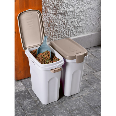 Conteneur à aliments Petfood Kerbl Blanc / marron Conteneur à aliments Petfood Kerbl Blanc / marron