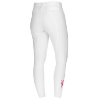 Pantalon Janne x PinkRibbon fond intégral grip femme Covalliero Blanc