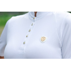 Polo de concours femme Goldana Covalliero Blanc Polo de concours femme Goldana Covalliero Blanc
