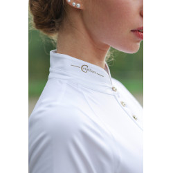 Polo de concours femme Goldana Covalliero Blanc Polo de concours femme Goldana Covalliero Blanc